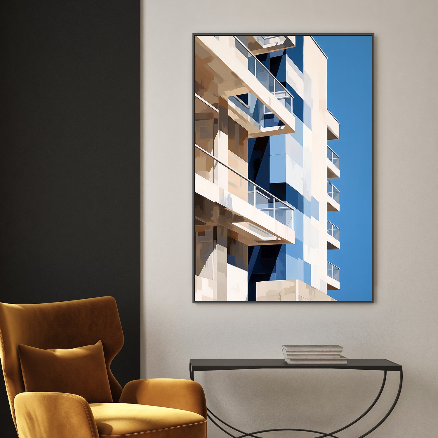 wall-art-print-canvas-poster-framed-Seaside Highrise, Style A , By Raymond Powers-2