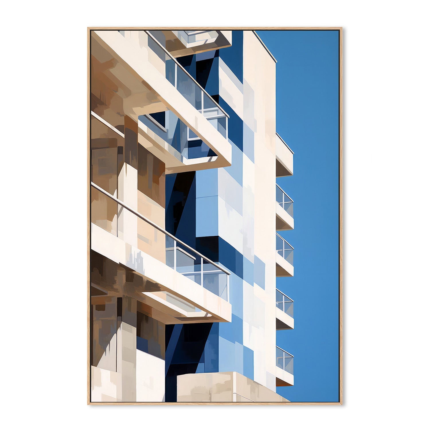 wall-art-print-canvas-poster-framed-Seaside Highrise, Style A , By Raymond Powers-4