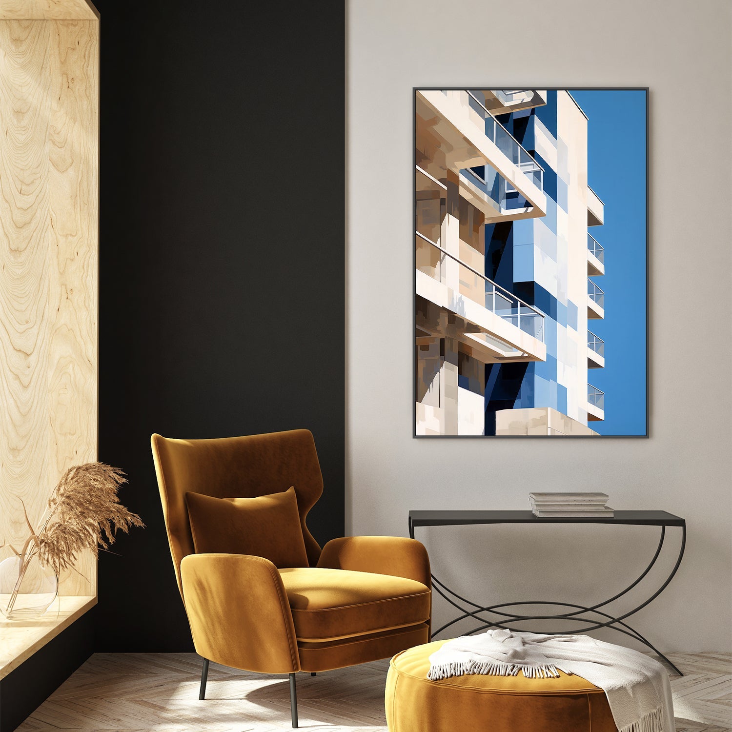 wall-art-print-canvas-poster-framed-Seaside Highrise, Style A , By Raymond Powers-7