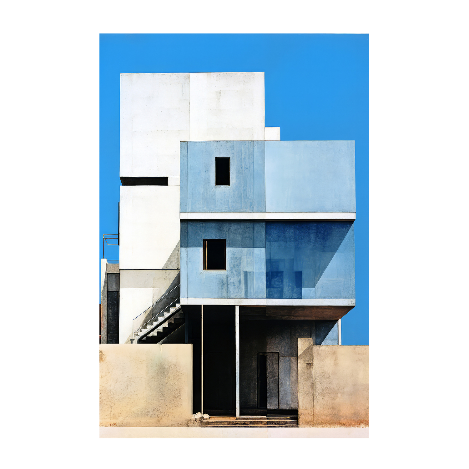 wall-art-print-canvas-poster-framed-Seaside Highrise, Style B , By Raymond Powers-1