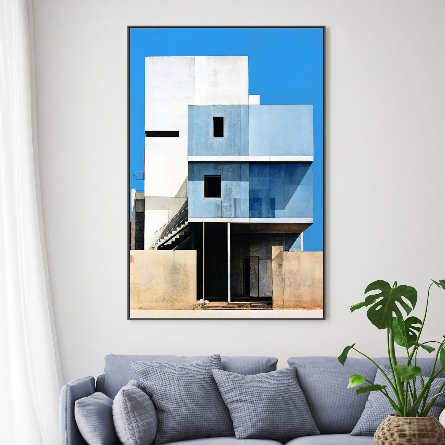wall-art-print-canvas-poster-framed-Seaside Highrise, Style B , By Raymond Powers-2