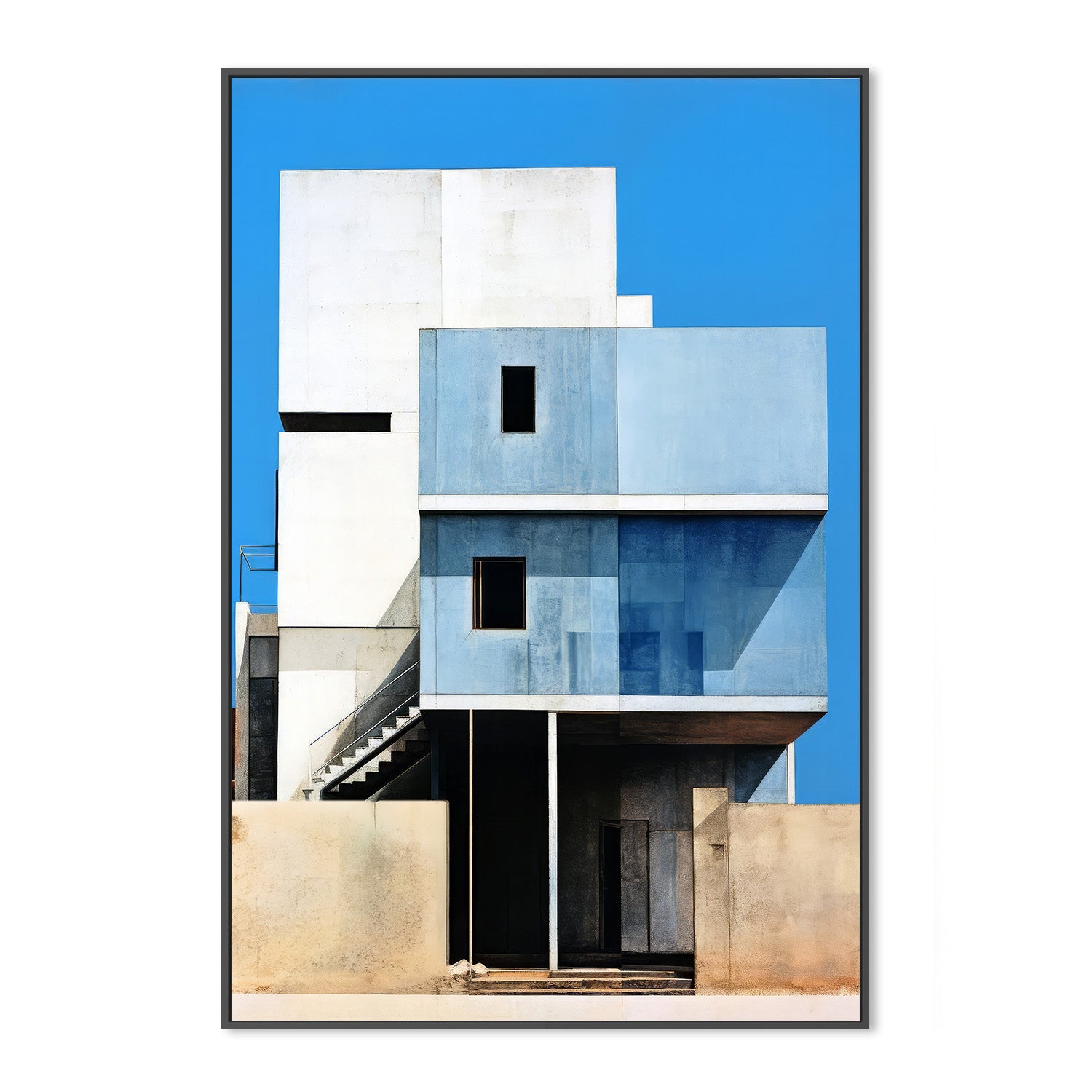 wall-art-print-canvas-poster-framed-Seaside Highrise, Style B , By Raymond Powers-3