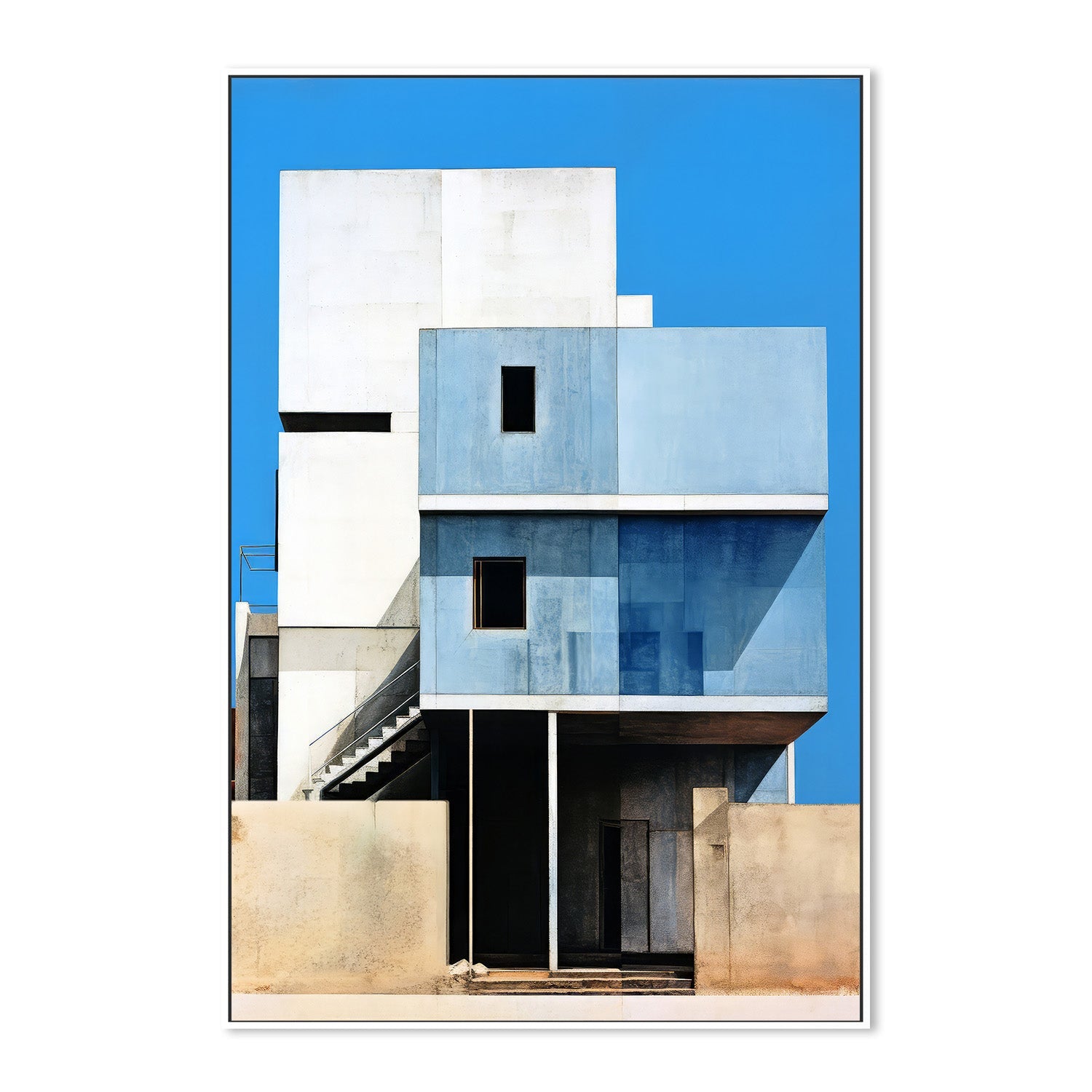 wall-art-print-canvas-poster-framed-Seaside Highrise, Style B , By Raymond Powers-5