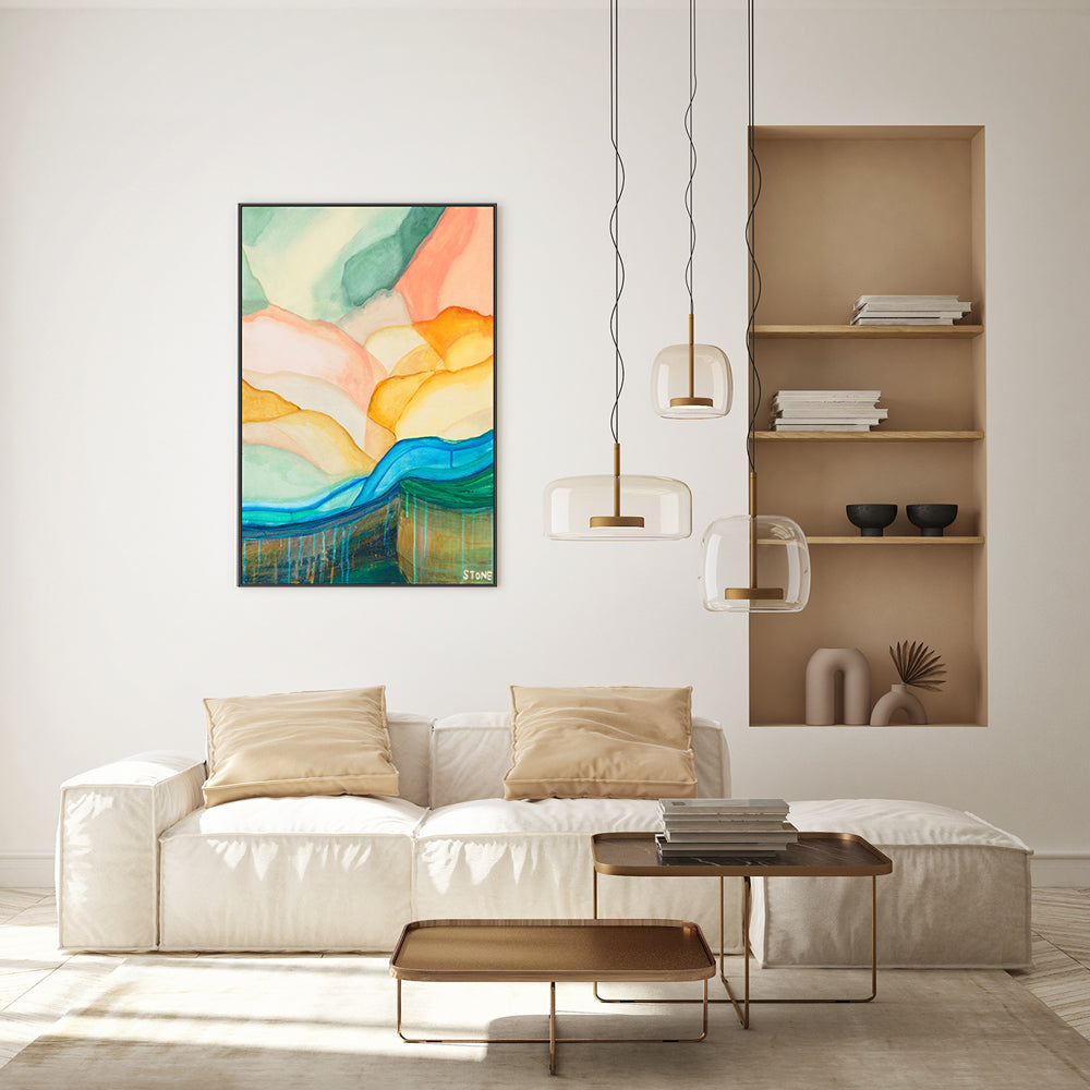 wall-art-print-canvas-poster-framed-Serenity Hills , By Belinda Stone-GIOIA-WALL-ART