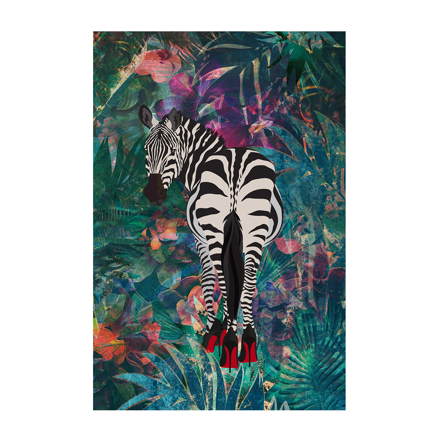 wall-art-print-canvas-poster-framed-Sexy Zebra , By Sarah Manovski-1