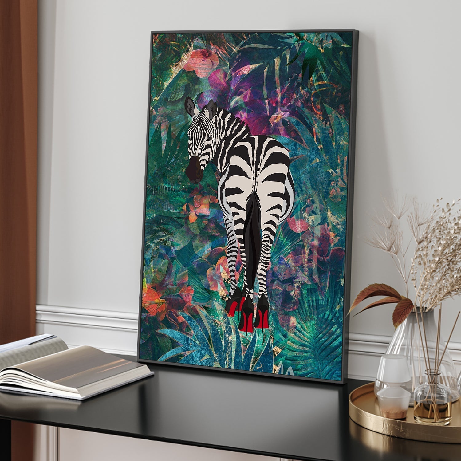 wall-art-print-canvas-poster-framed-Sexy Zebra , By Sarah Manovski-2