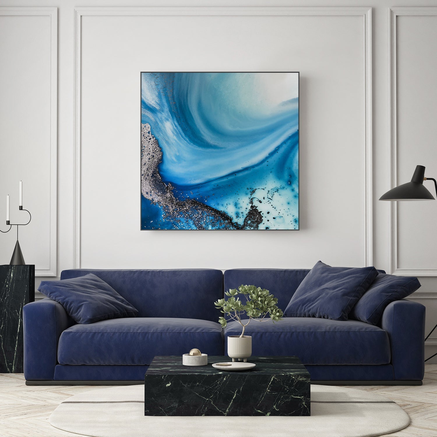 wall-art-print-canvas-poster-framed-Shallow Seas Square, Style B , By Petra Meikle-7