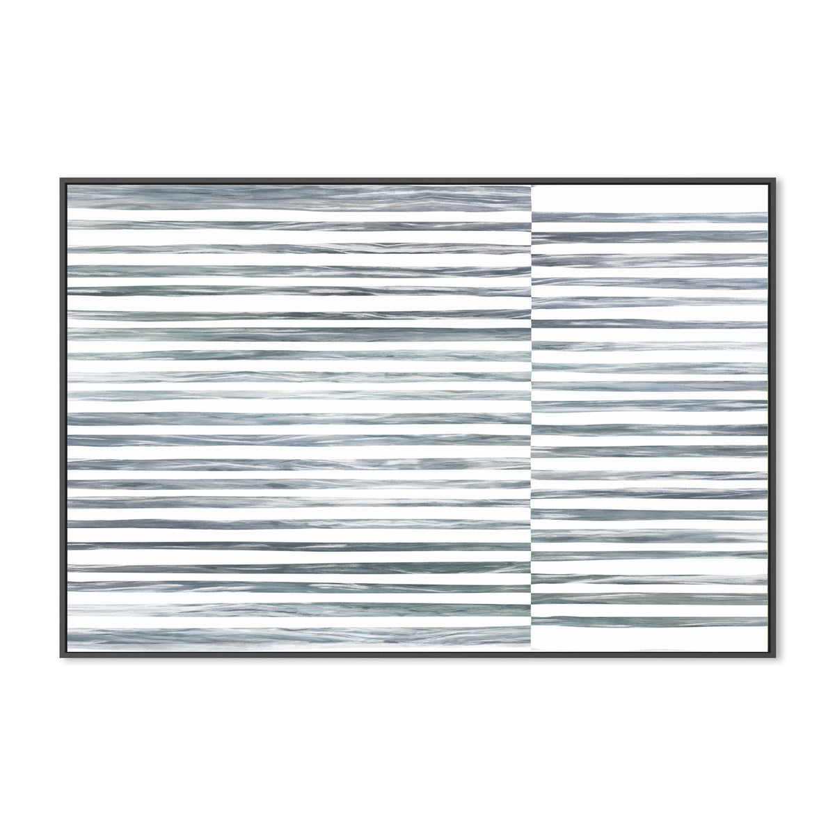 wall-art-print-canvas-poster-framed-Shibori Stripes, Sea Green, Style A-by-Dear Musketeer Studio-Gioia Wall Art