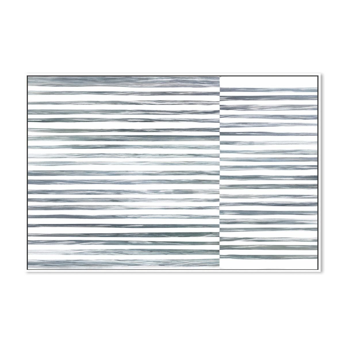 wall-art-print-canvas-poster-framed-Shibori Stripes, Sea Green, Style A-by-Dear Musketeer Studio-Gioia Wall Art
