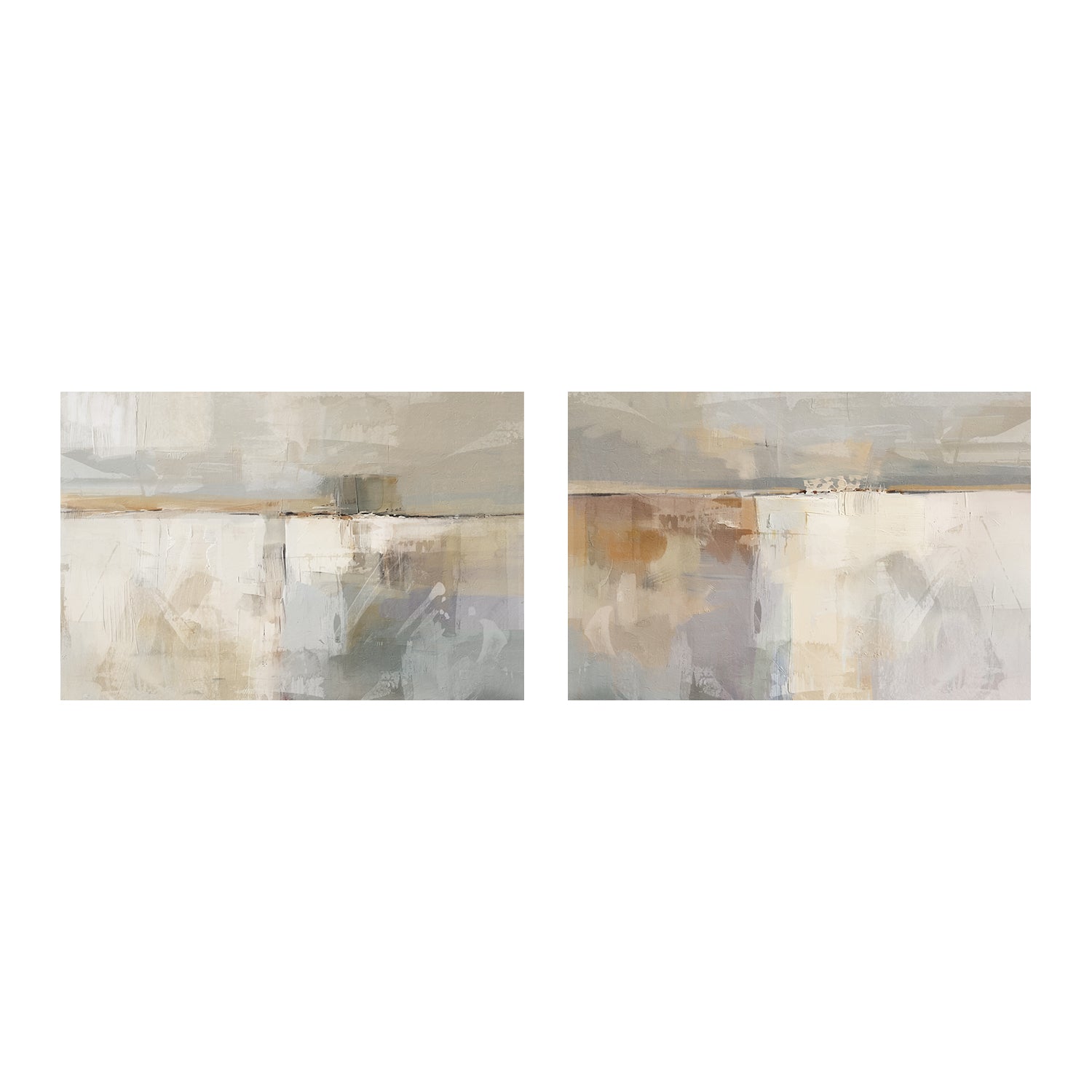 wall-art-print-canvas-poster-framed-Shimmering Medow, Style A & B, Set Of 2, By Nina Blue , By Nina Blue-1