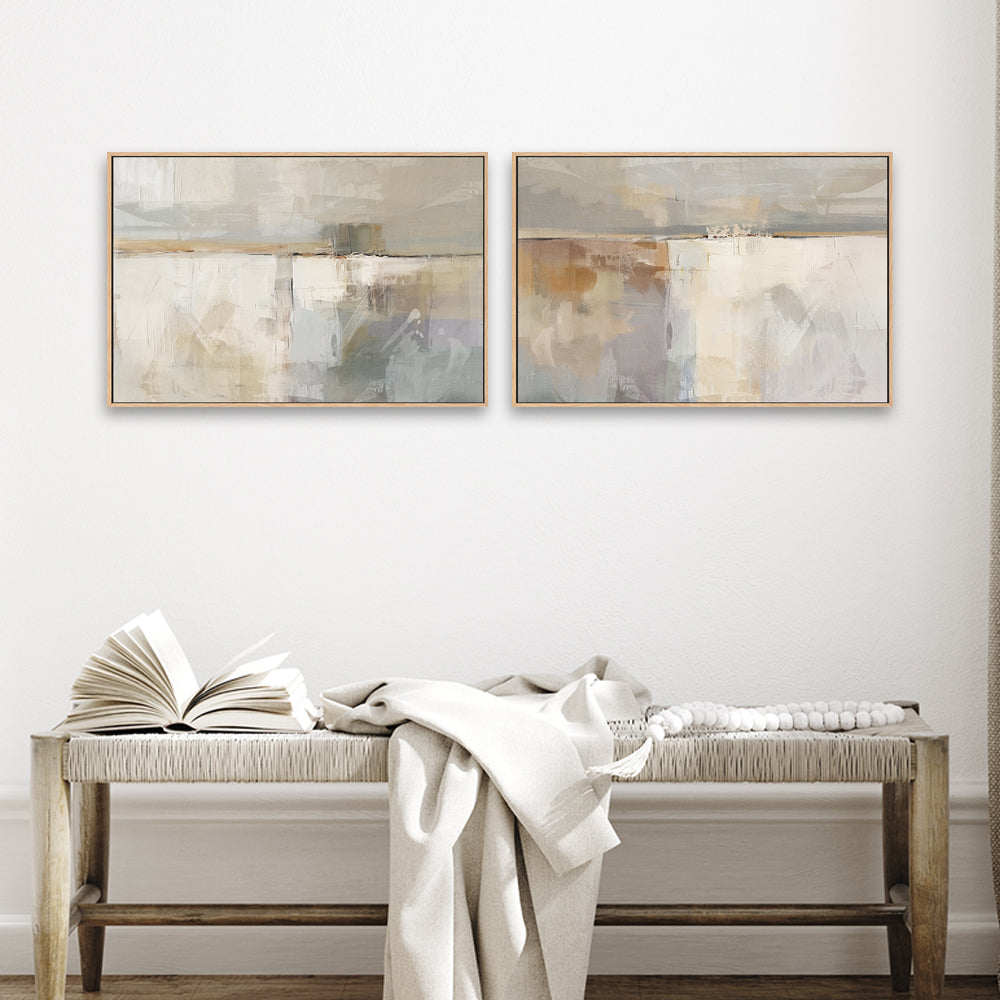wall-art-print-canvas-poster-framed-Shimmering Medow, Style A & B, Set Of 2, By Nina Blue , By Nina Blue-2