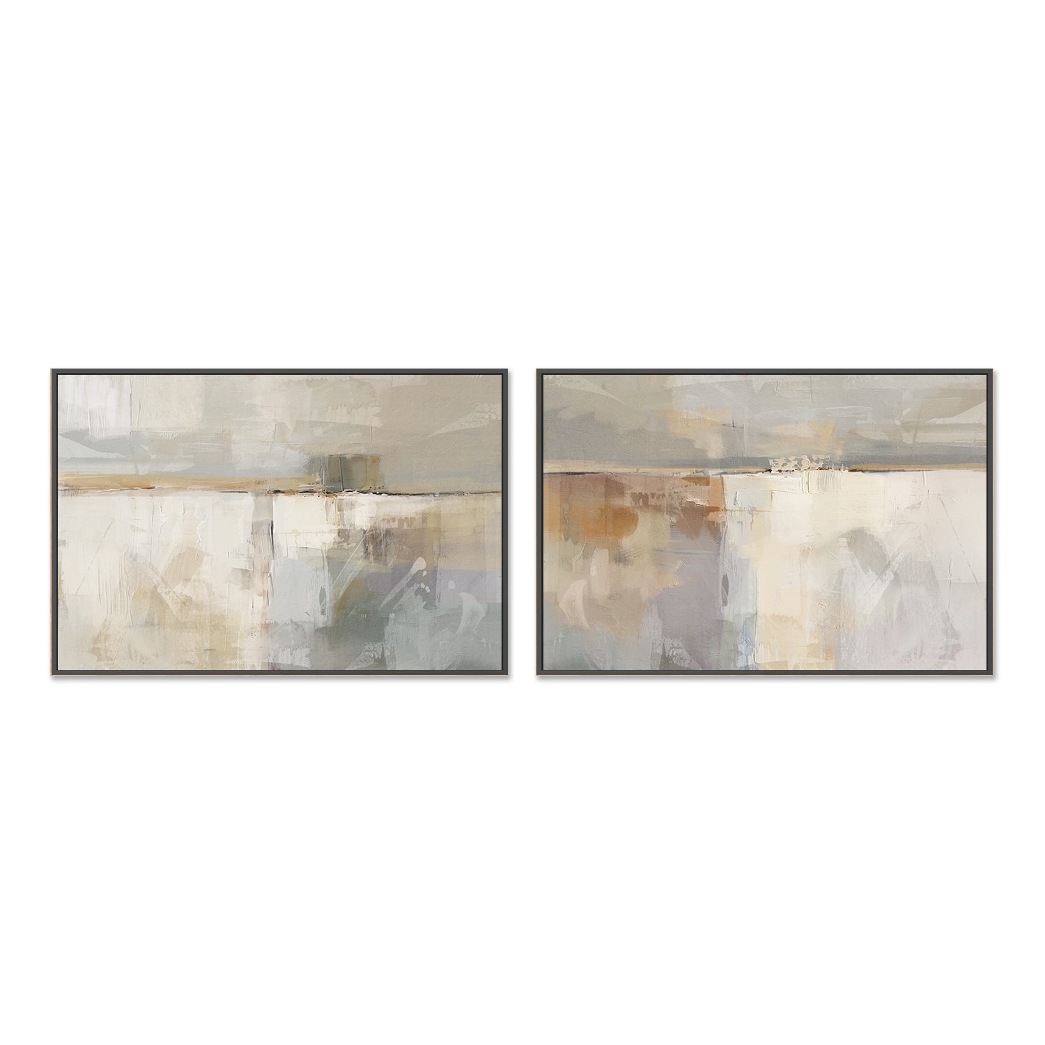 wall-art-print-canvas-poster-framed-Shimmering Medow, Style A & B, Set Of 2, By Nina Blue , By Nina Blue-3