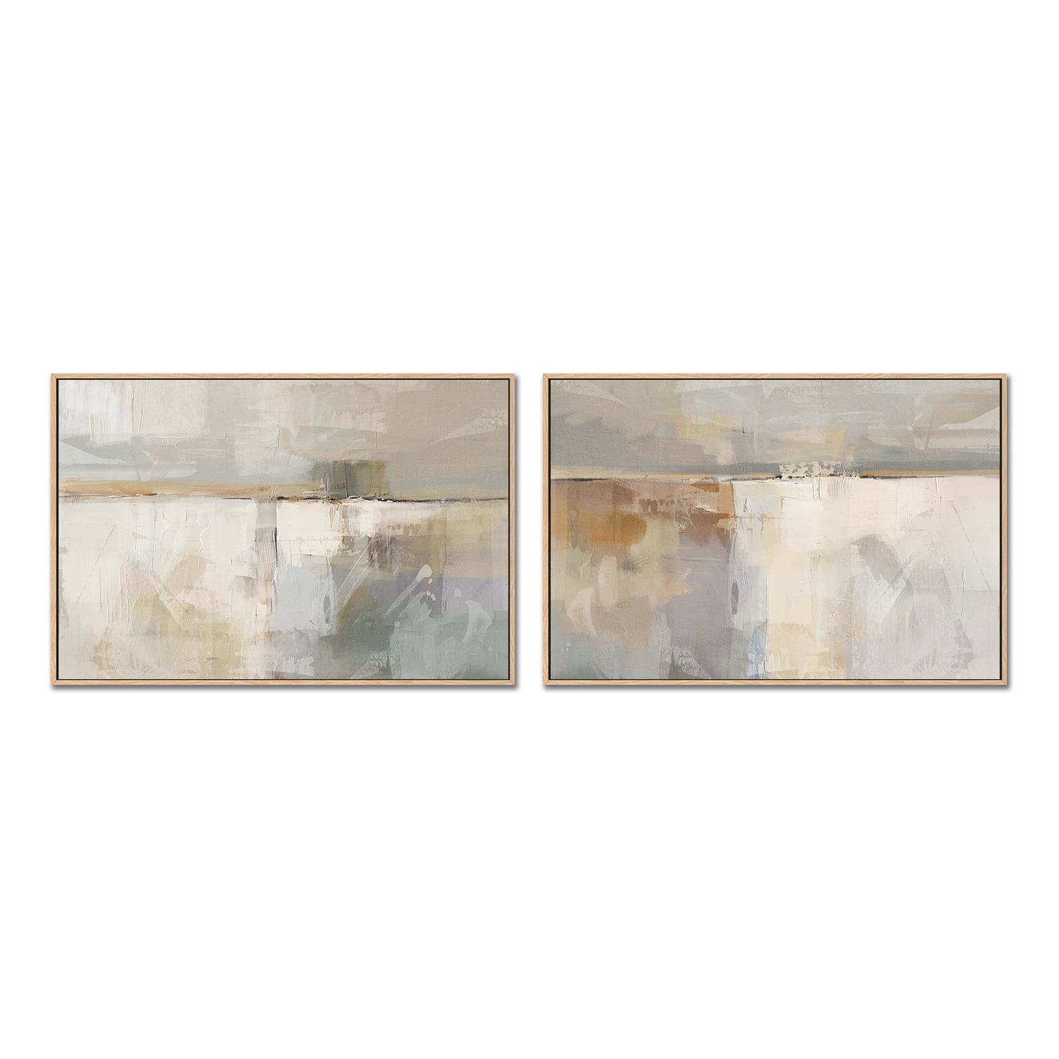 wall-art-print-canvas-poster-framed-Shimmering Medow, Style A & B, Set Of 2, By Nina Blue , By Nina Blue-4