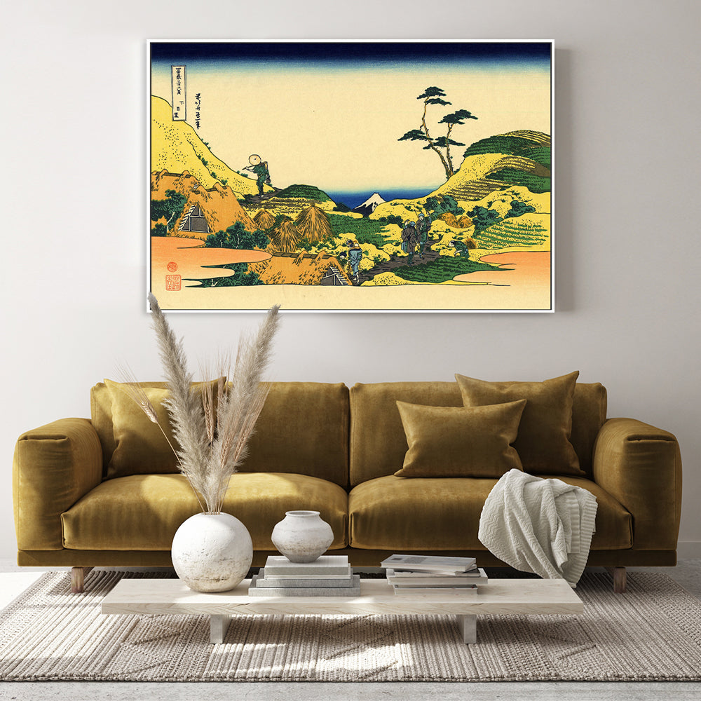 wall-art-print-canvas-poster-framed-Shimomeguro-by-Katsushika Hokusai-Gioia Wall Art