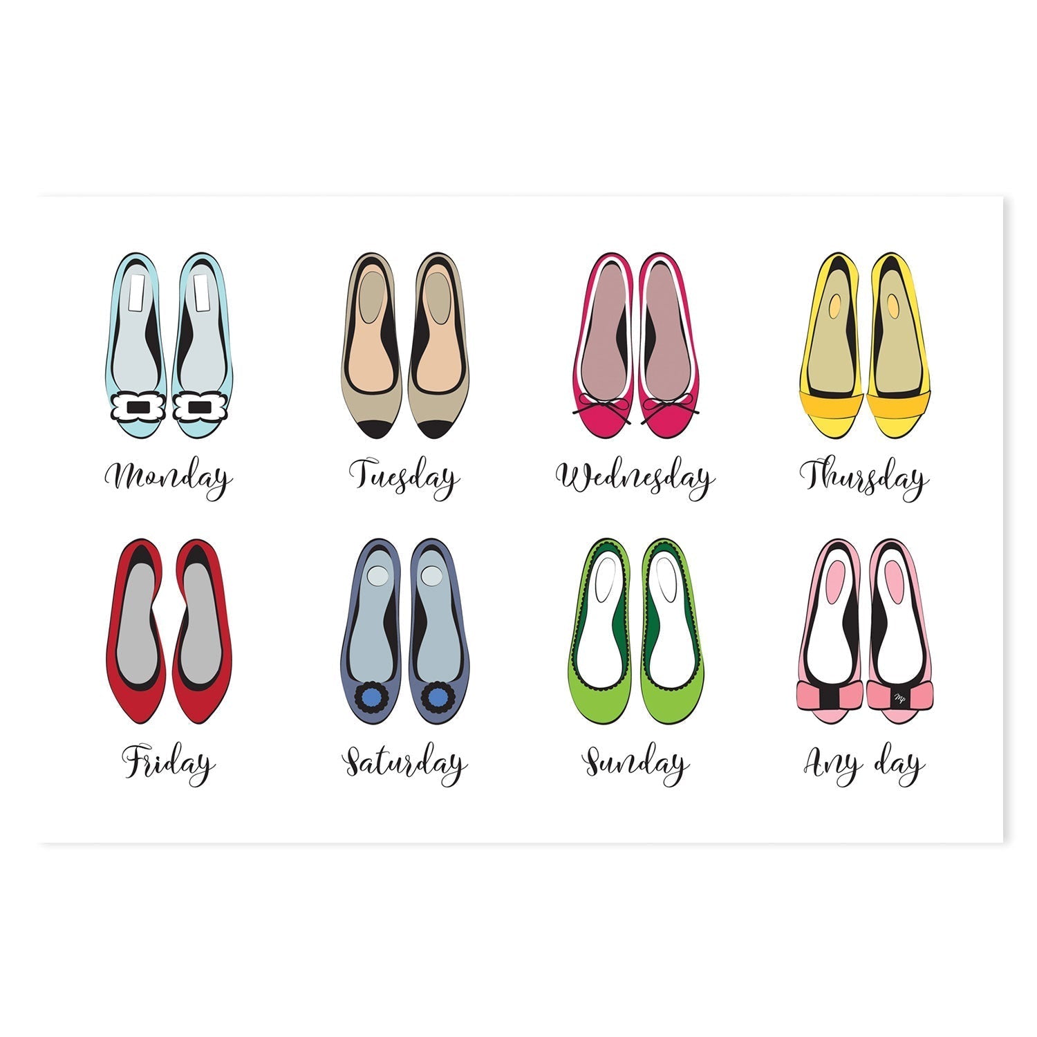 wall-art-print-canvas-poster-framed-Shoes For The Week-GIOIA-WALL-ART