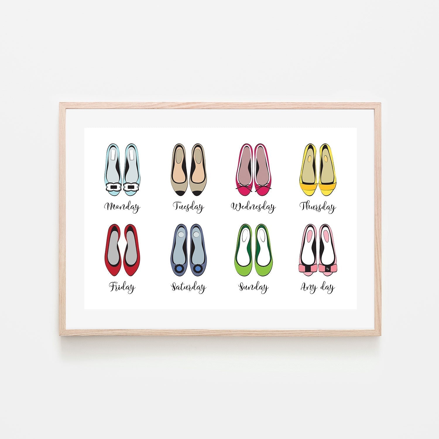 wall-art-print-canvas-poster-framed-Shoes For The Week-GIOIA-WALL-ART