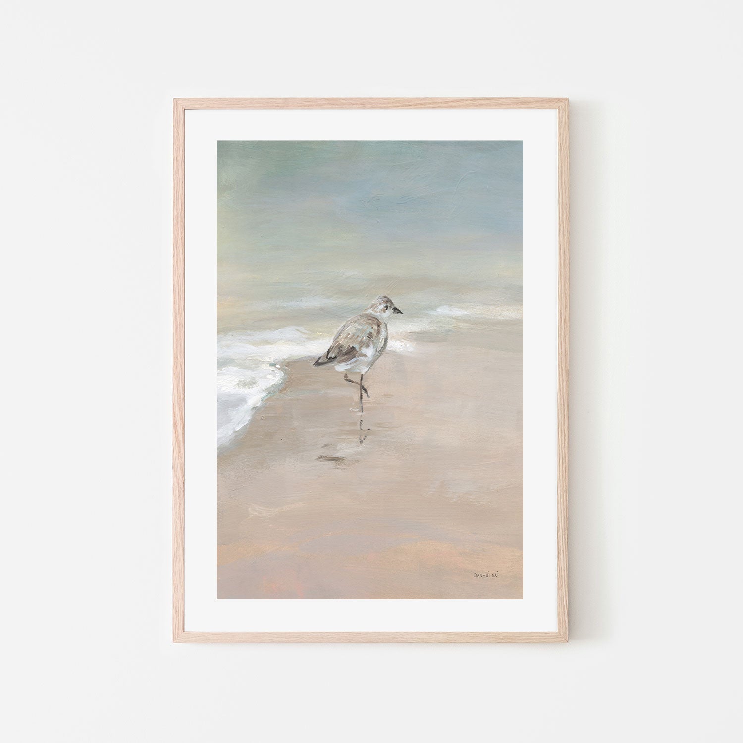wall-art-print-canvas-poster-framed-Shorebird On The Sand, Style A , By Danhui Nai-GIOIA-WALL-ART