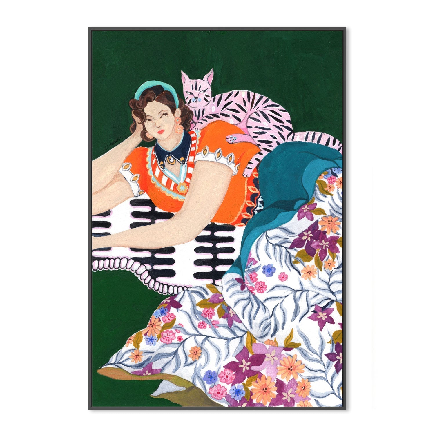 wall-art-print-canvas-poster-framed-Side Eye , By Chonticha Hanon-3