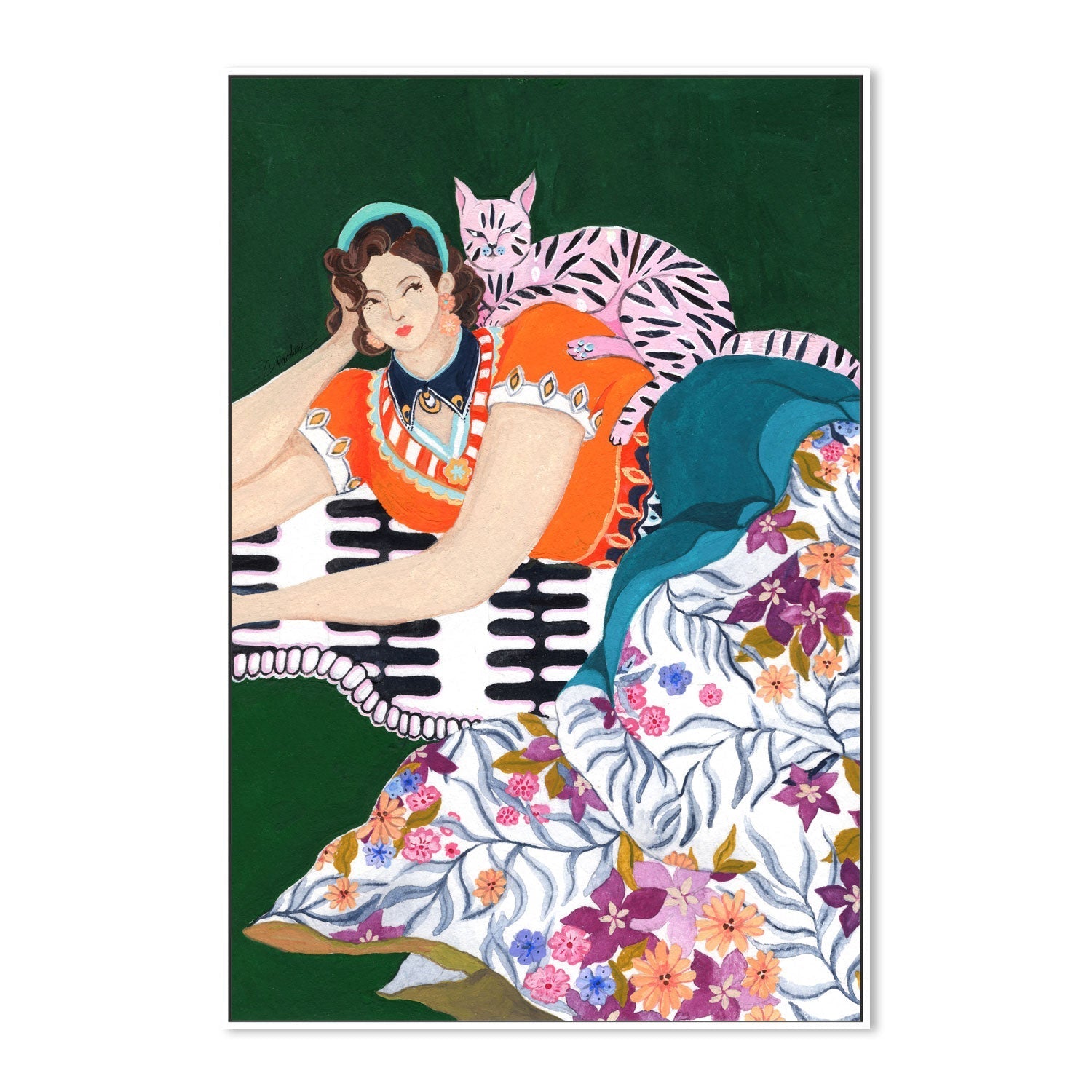 wall-art-print-canvas-poster-framed-Side Eye , By Chonticha Hanon-5