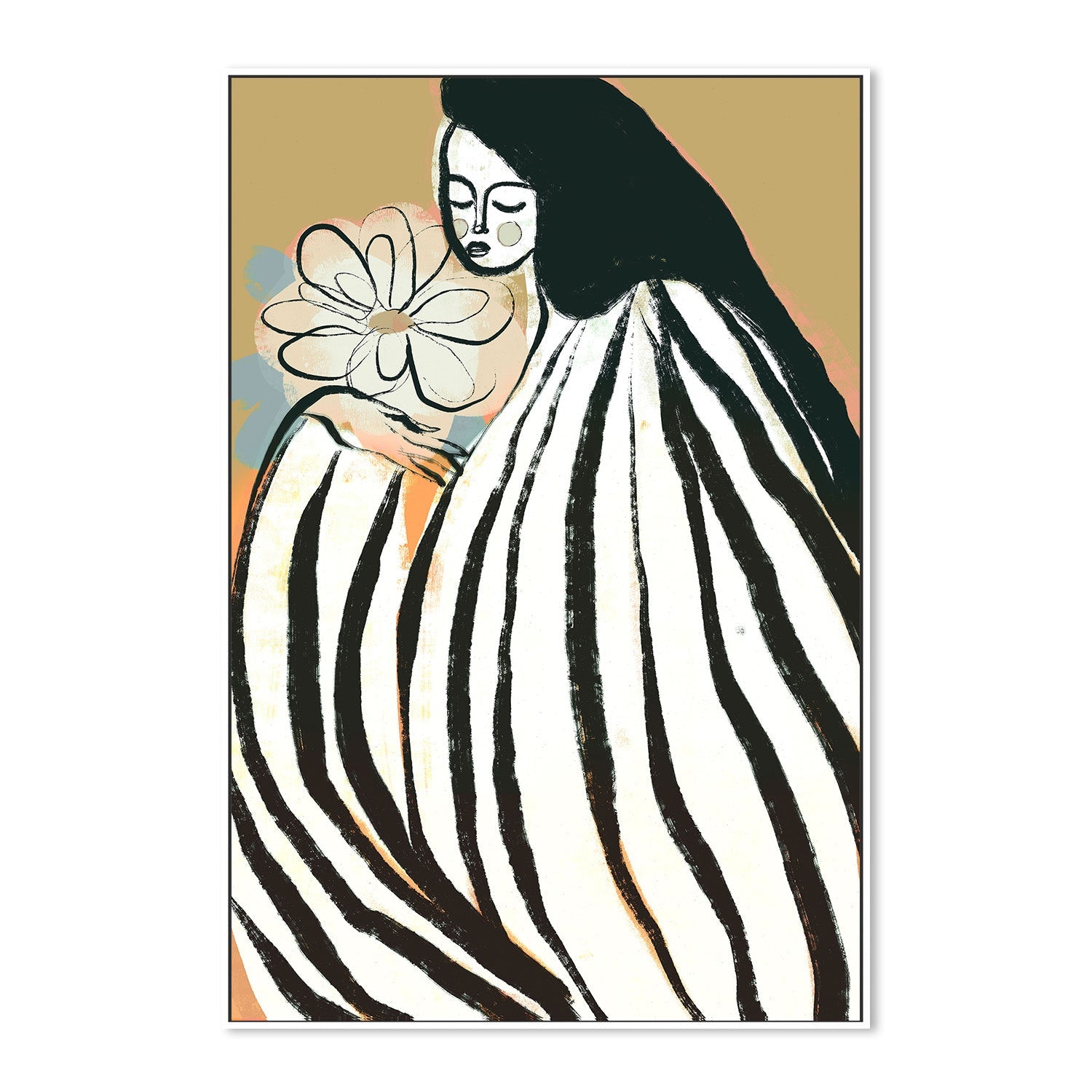 wall-art-print-canvas-poster-framed-Silent Moment, Mustard-5