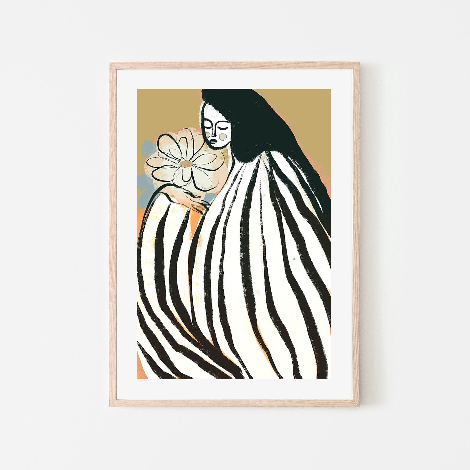wall-art-print-canvas-poster-framed-Silent Moment, Mustard-6