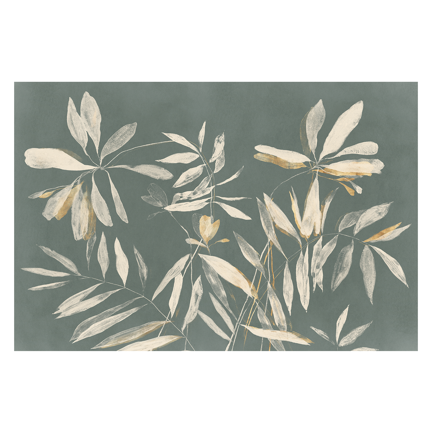 wall-art-print-canvas-poster-framed-Silhouette Leaves , By Aria K-1