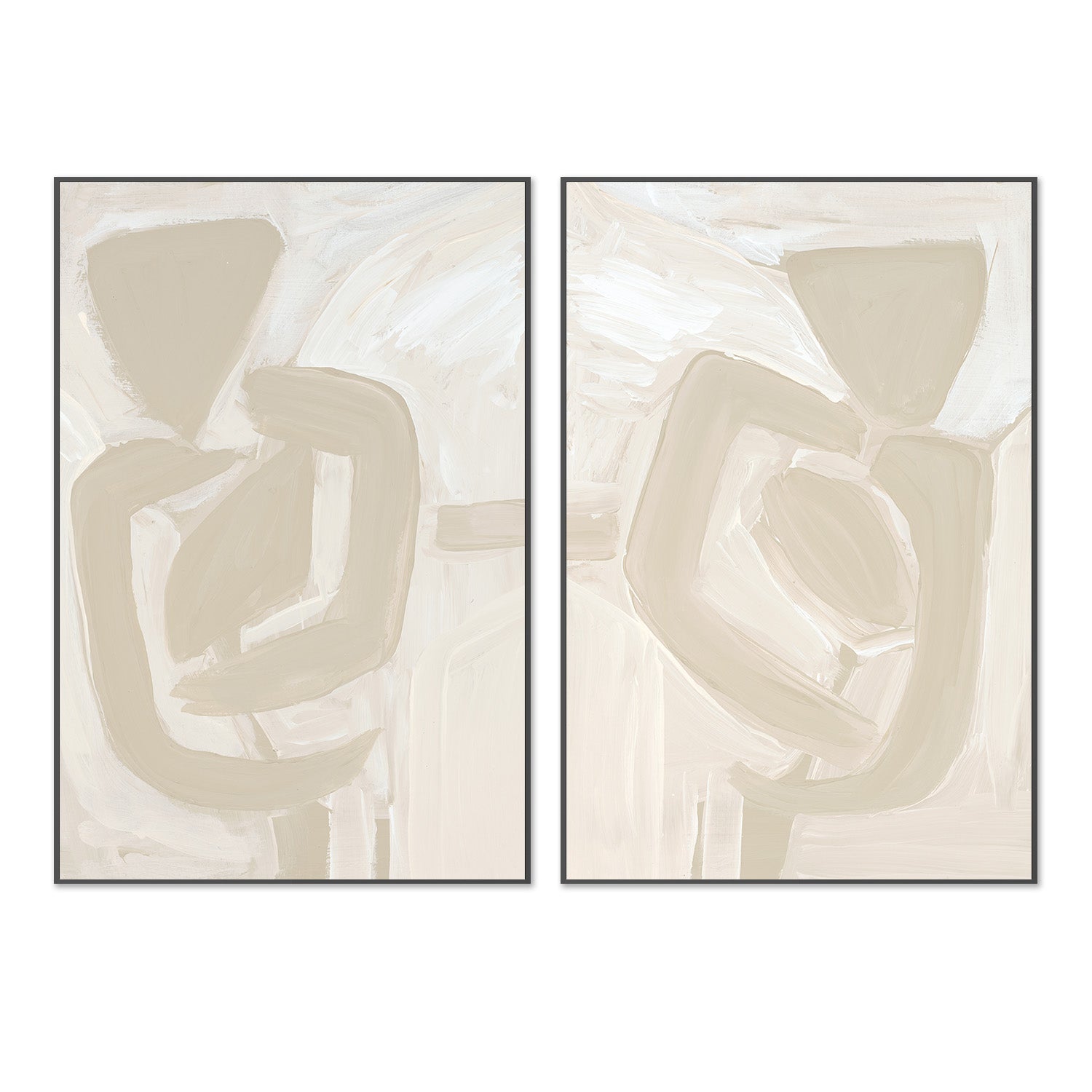 wall-art-print-canvas-poster-framed-Silloute, Style A & B, Set Of 2 , By Katherine Price-3