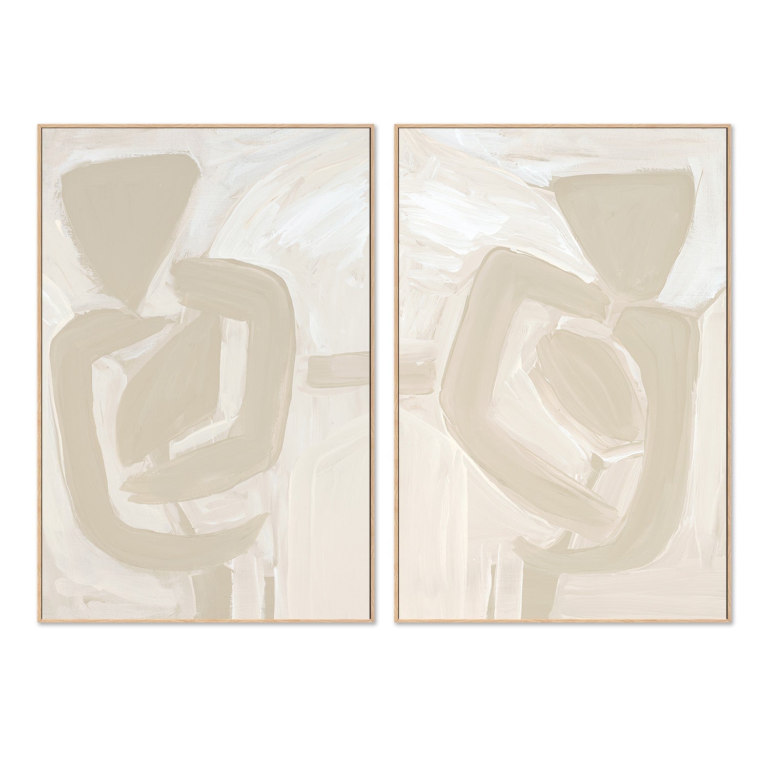 wall-art-print-canvas-poster-framed-Silloute, Style A & B, Set Of 2 , By Katherine Price-4
