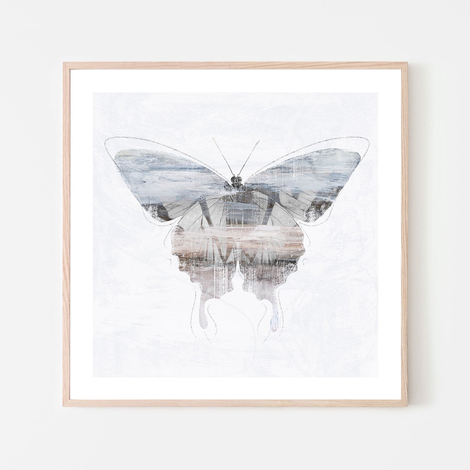 wall-art-print-canvas-poster-framed-Silver Butterfly, Style A , By Nina Blue-6