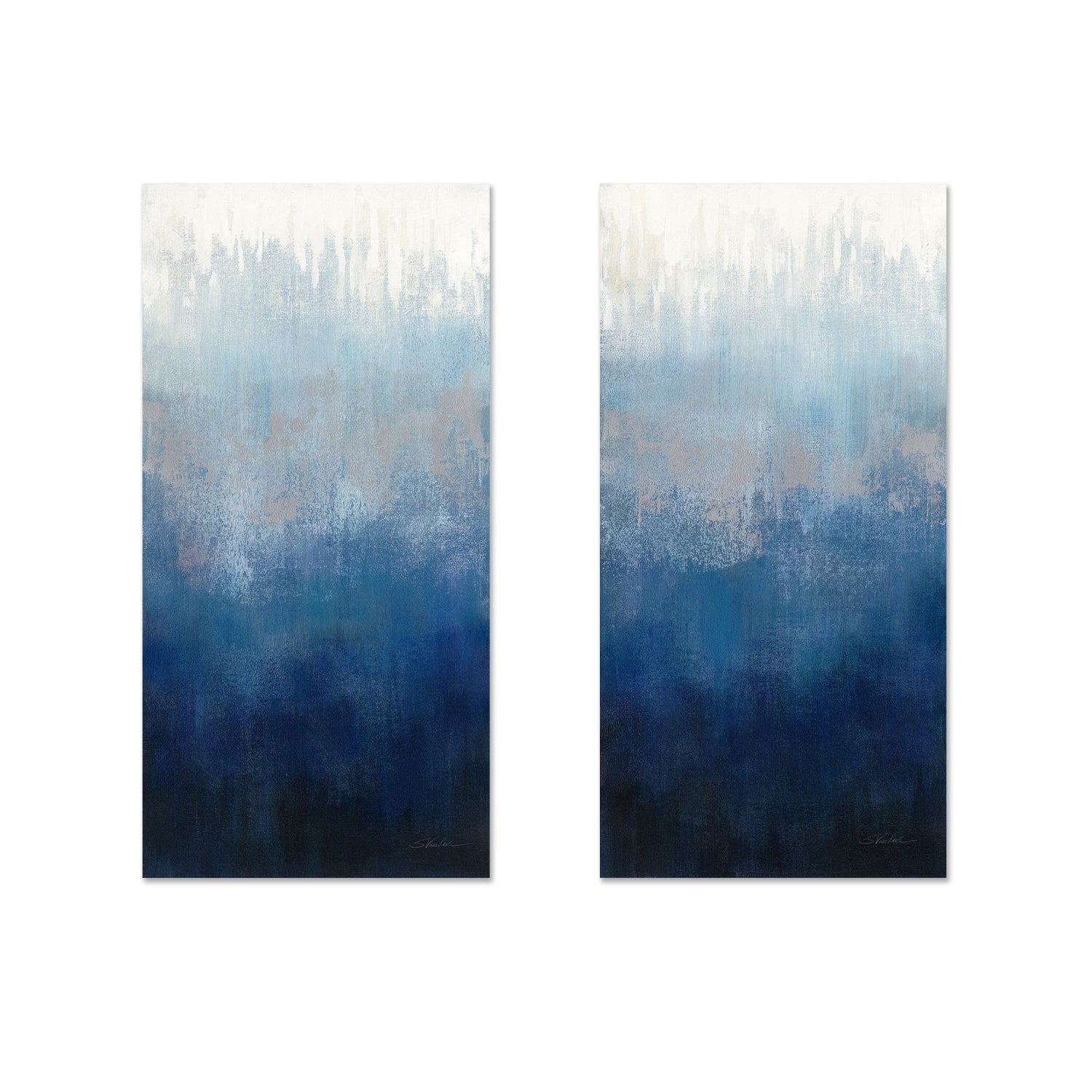 wall-art-print-canvas-poster-framed-Silver Wave, Set of 2-by-Silvia Vassileva-Gioia Wall Art