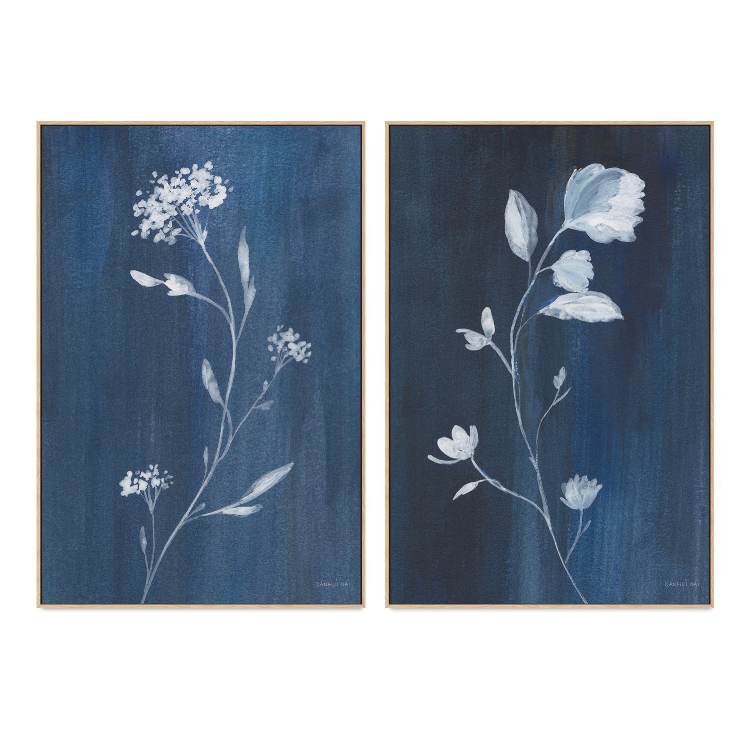 wall-art-print-canvas-poster-framed-Simple Nature, Style A & B, Set of 2-by-Danhui Nai-Gioia Wall Art