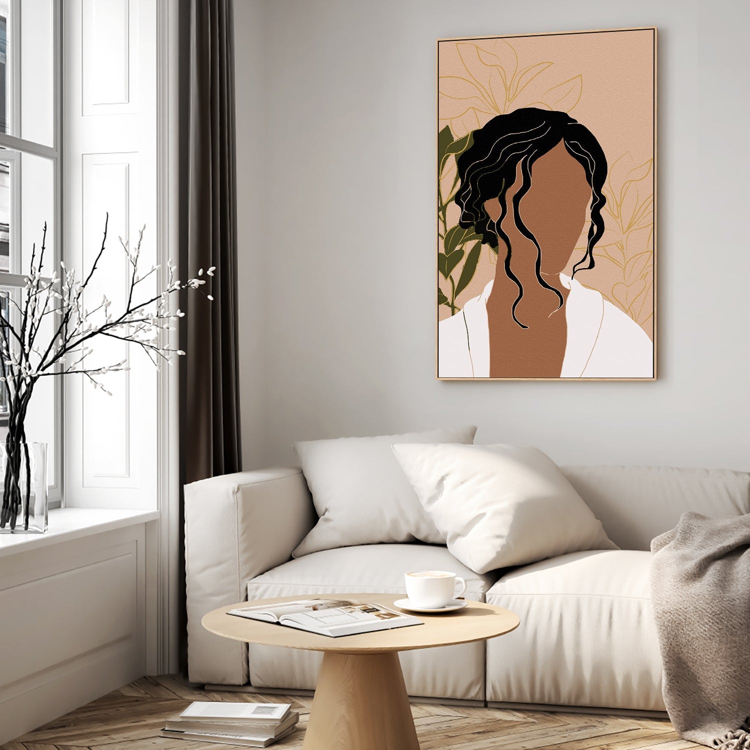 wall-art-print-canvas-poster-framed-Simple Woman Tropical Portrait-7