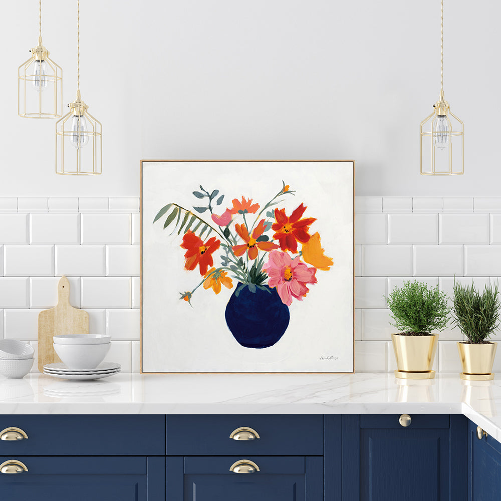 wall-art-print-canvas-poster-framed-Simplicity Bouquet Leaves-by-Pamela Munger-Gioia Wall Art