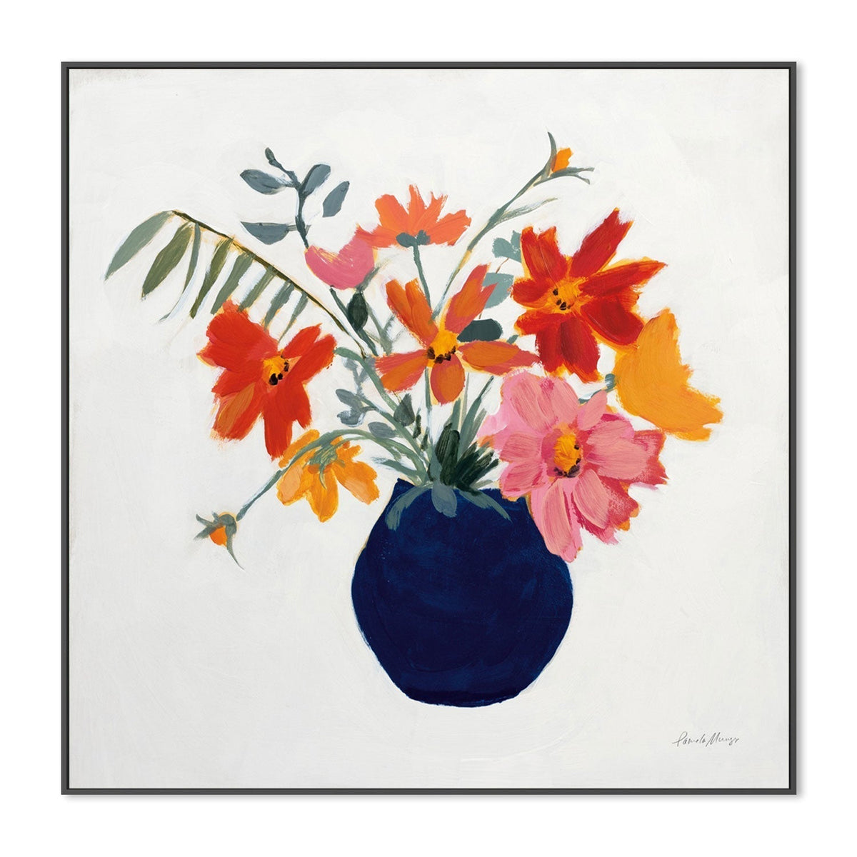 wall-art-print-canvas-poster-framed-Simplicity Bouquet Leaves-by-Pamela Munger-Gioia Wall Art