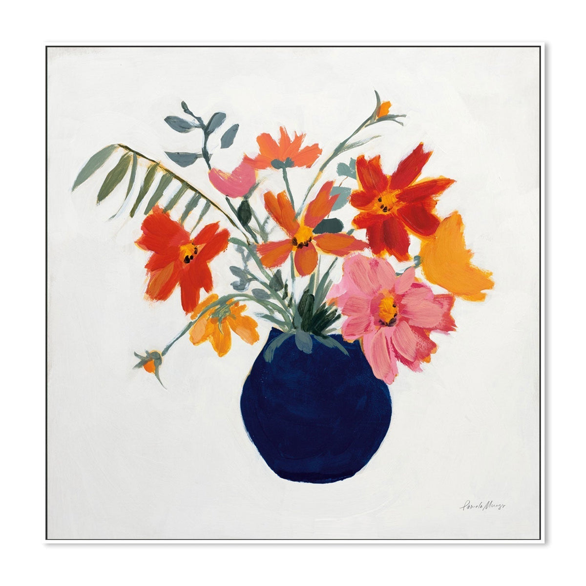 wall-art-print-canvas-poster-framed-Simplicity Bouquet Leaves-by-Pamela Munger-Gioia Wall Art