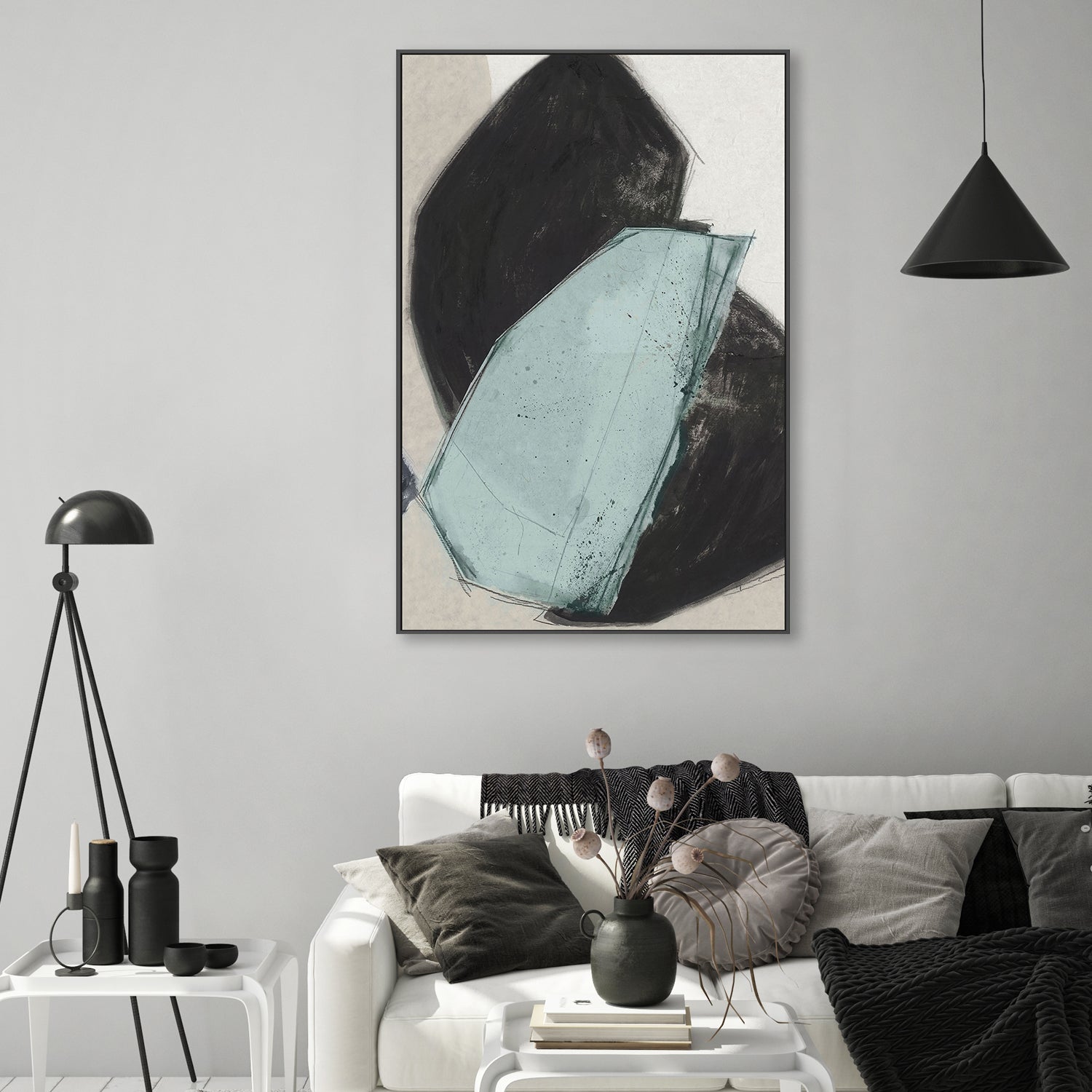 wall-art-print-canvas-poster-framed-Simply Shapes, Style A-7