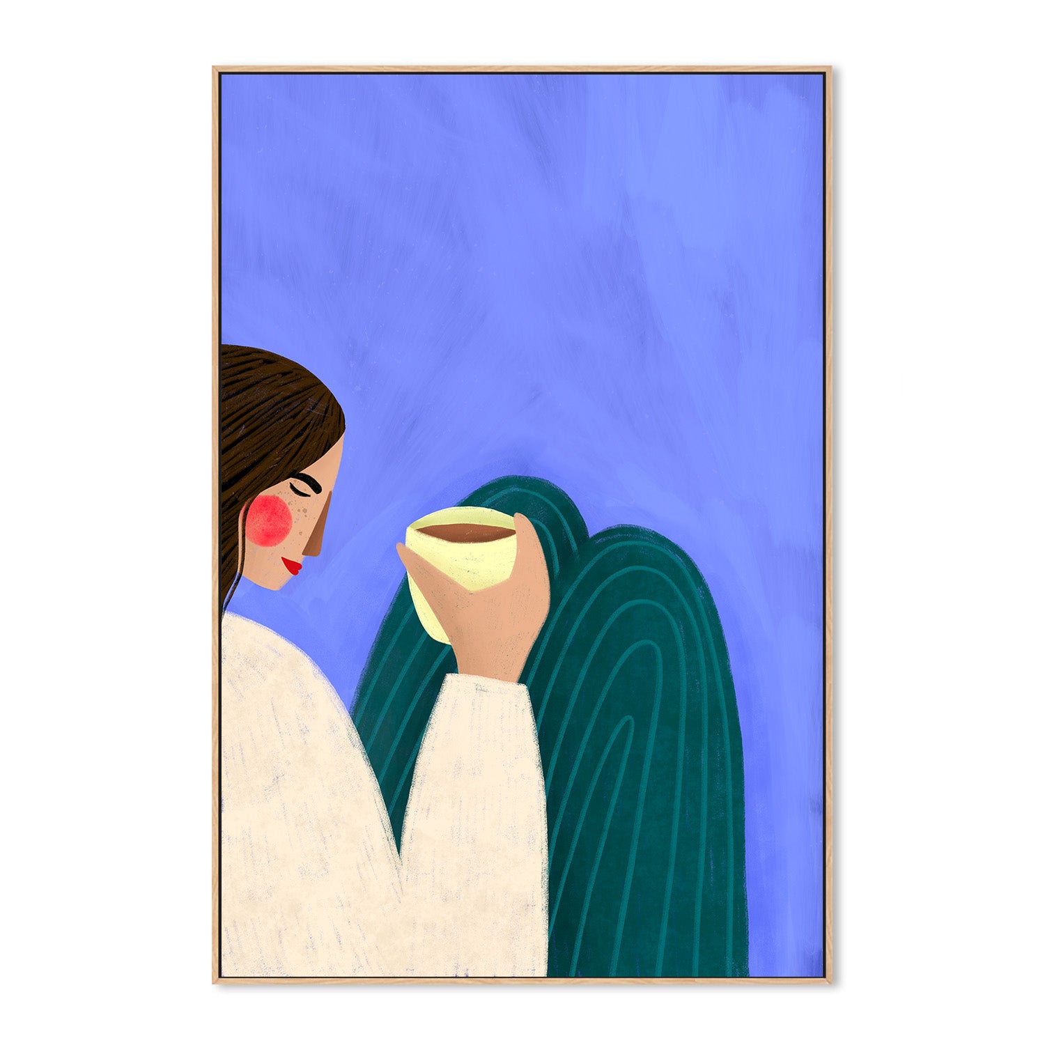 wall-art-print-canvas-poster-framed-Sipping Coffee-4