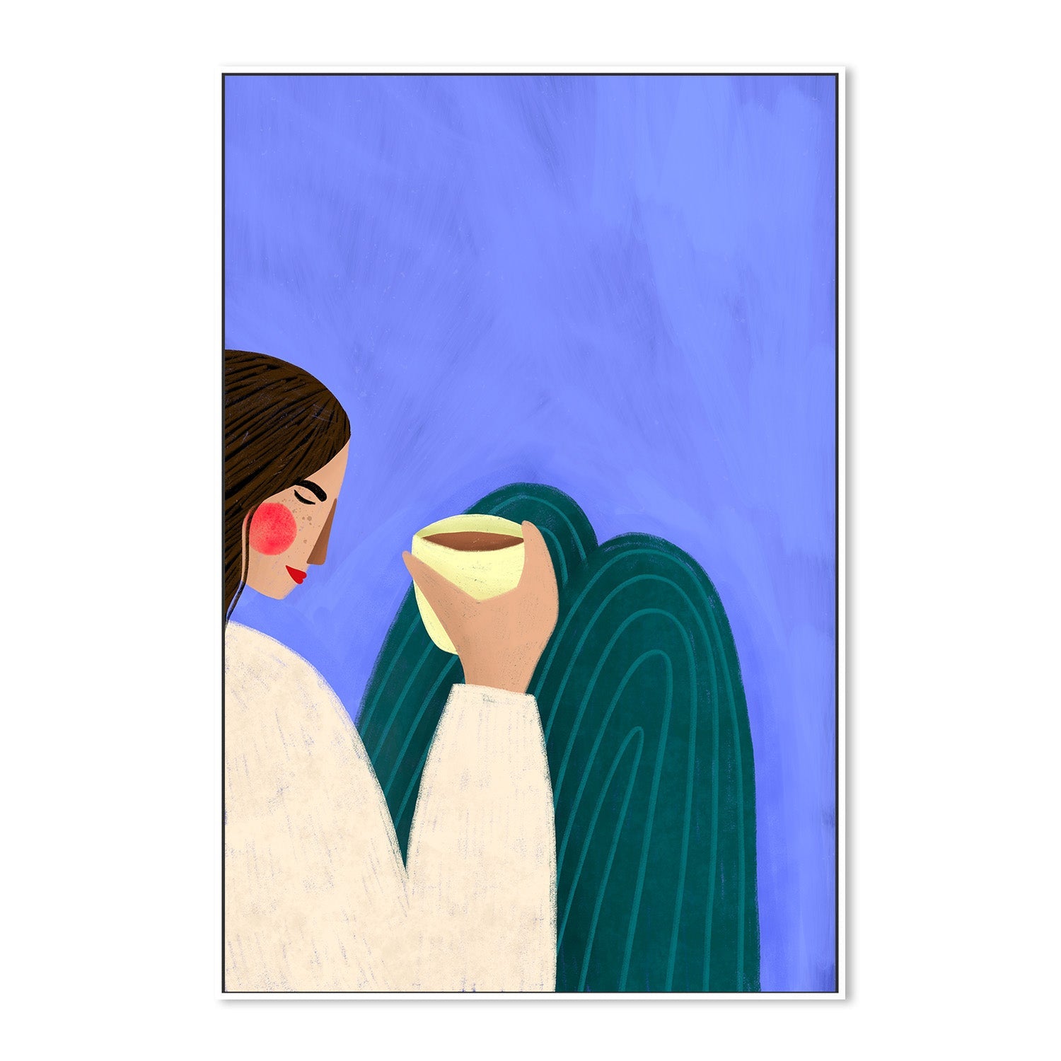 wall-art-print-canvas-poster-framed-Sipping Coffee-5