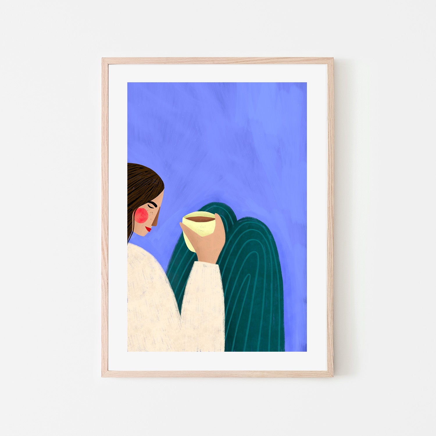 wall-art-print-canvas-poster-framed-Sipping Coffee-6