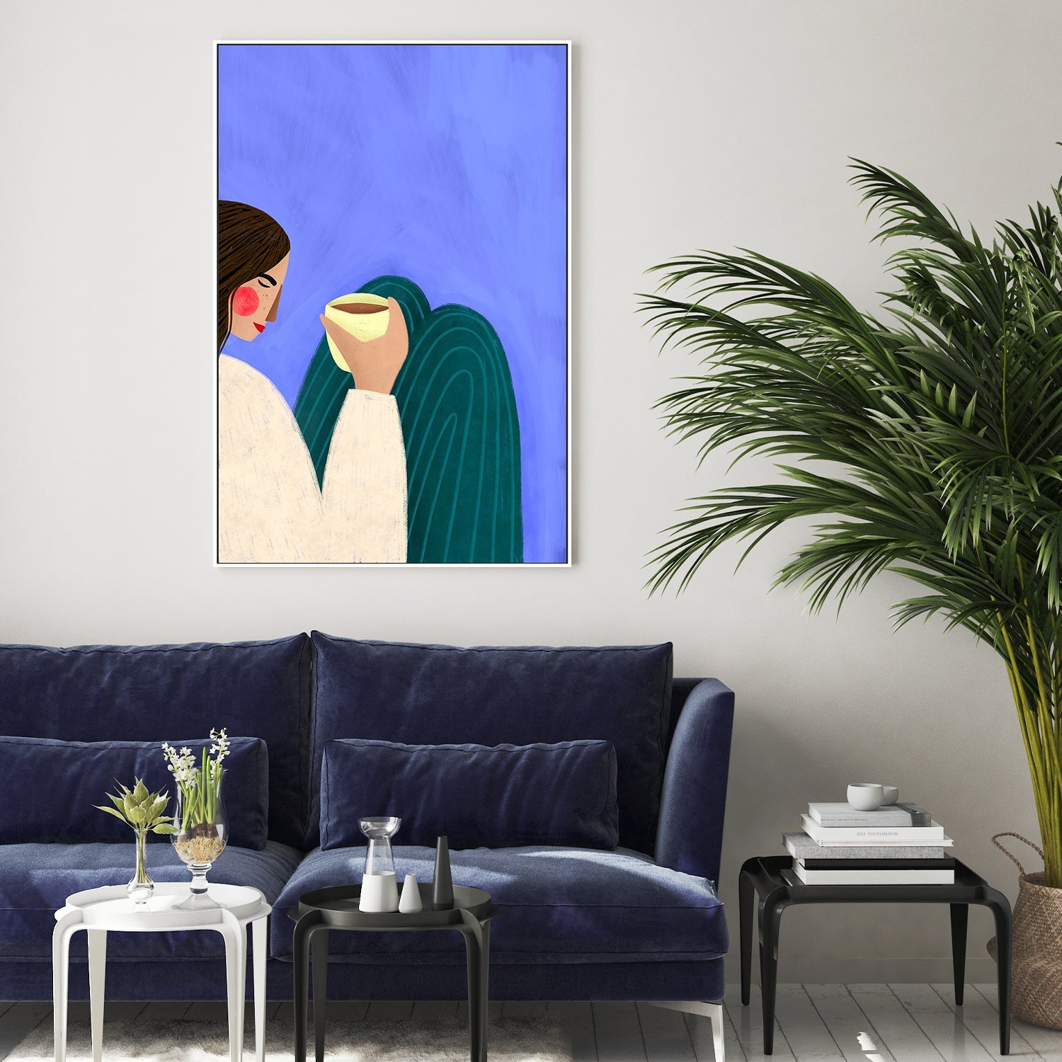 wall-art-print-canvas-poster-framed-Sipping Coffee-7