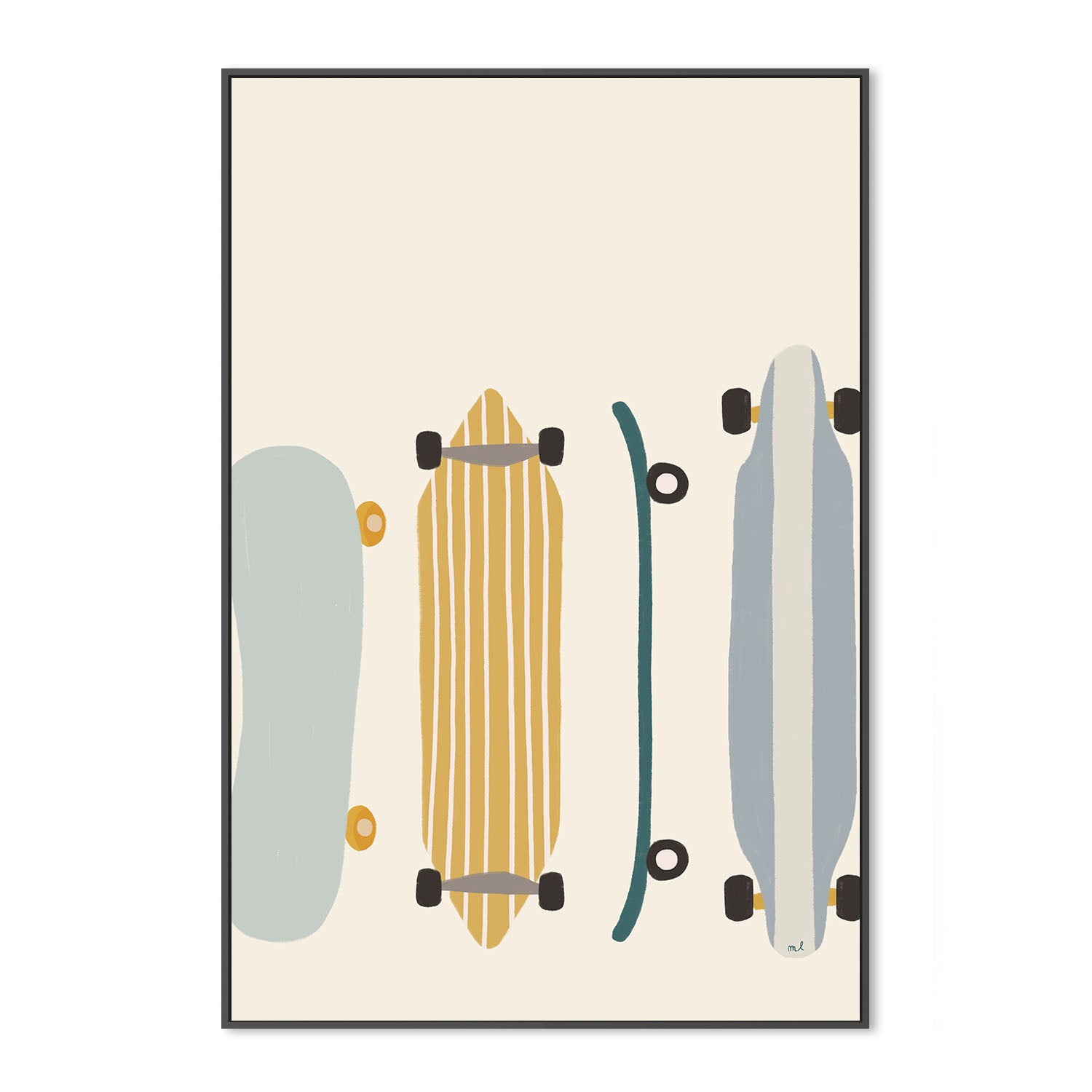 wall-art-print-canvas-poster-framed-Skateboards , By Menina Lisboa-3