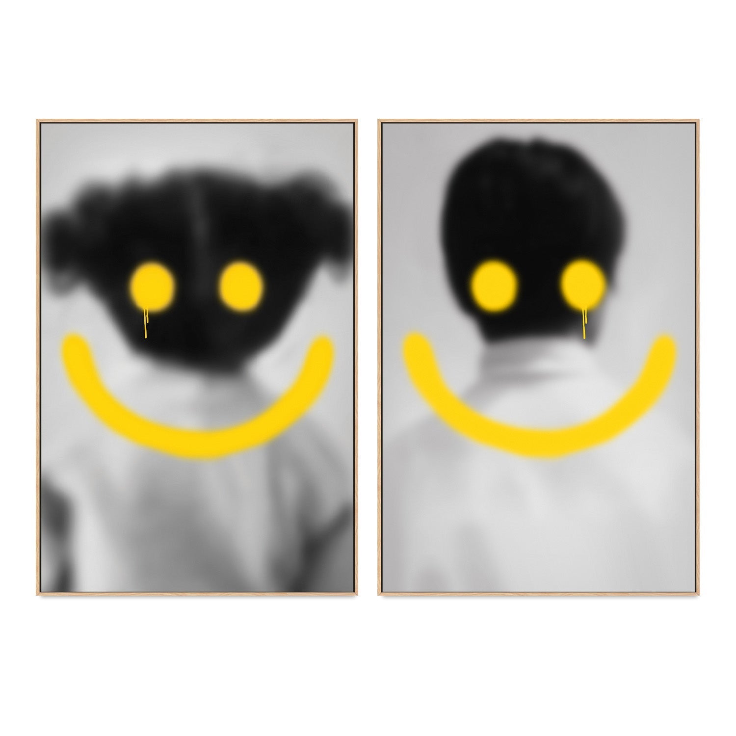 wall-art-print-canvas-poster-framed-Smile, Style A & B, Set of 2 , By Gabriella Roberg-4