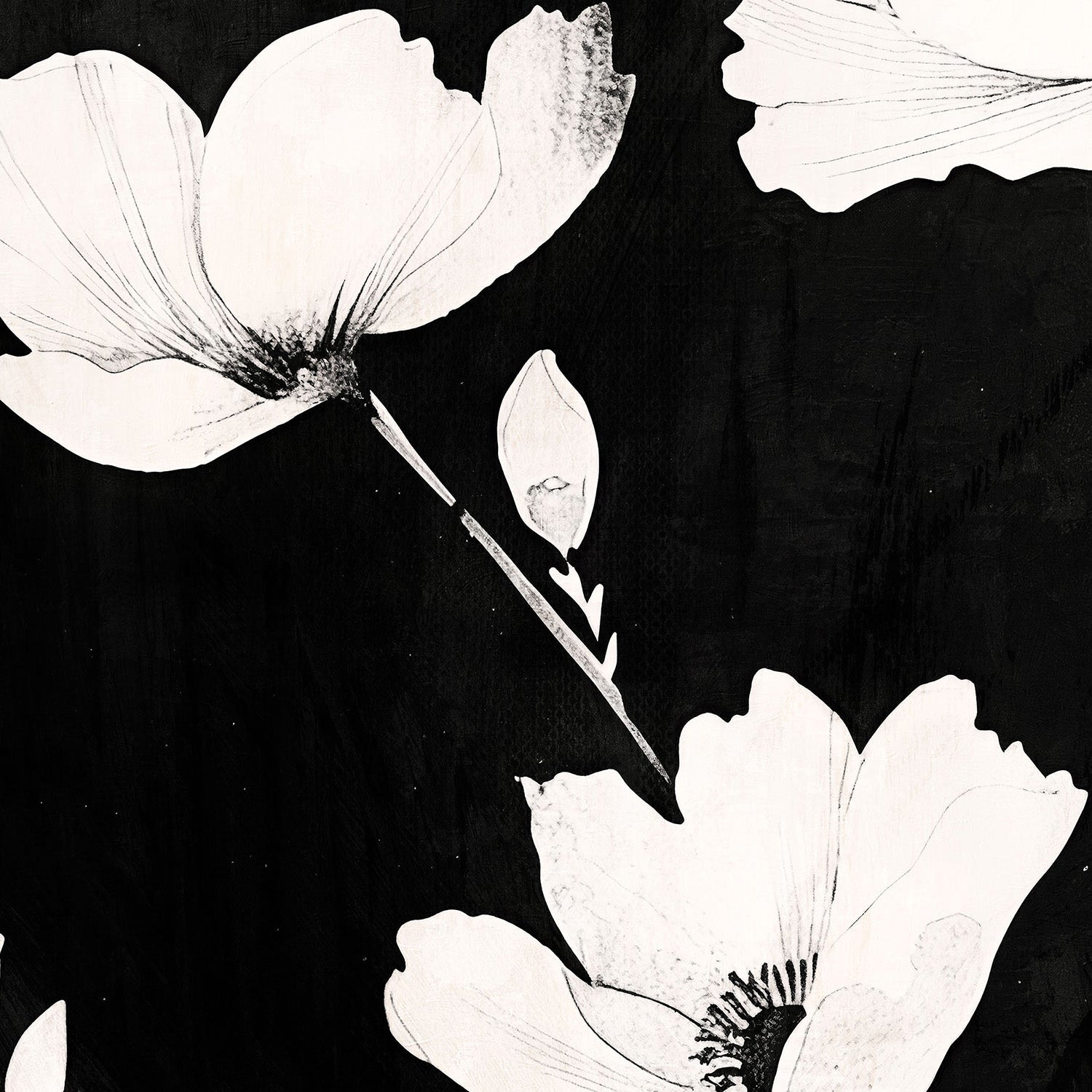 wall-art-print-canvas-poster-framed-Smoky Florals, Style D-10