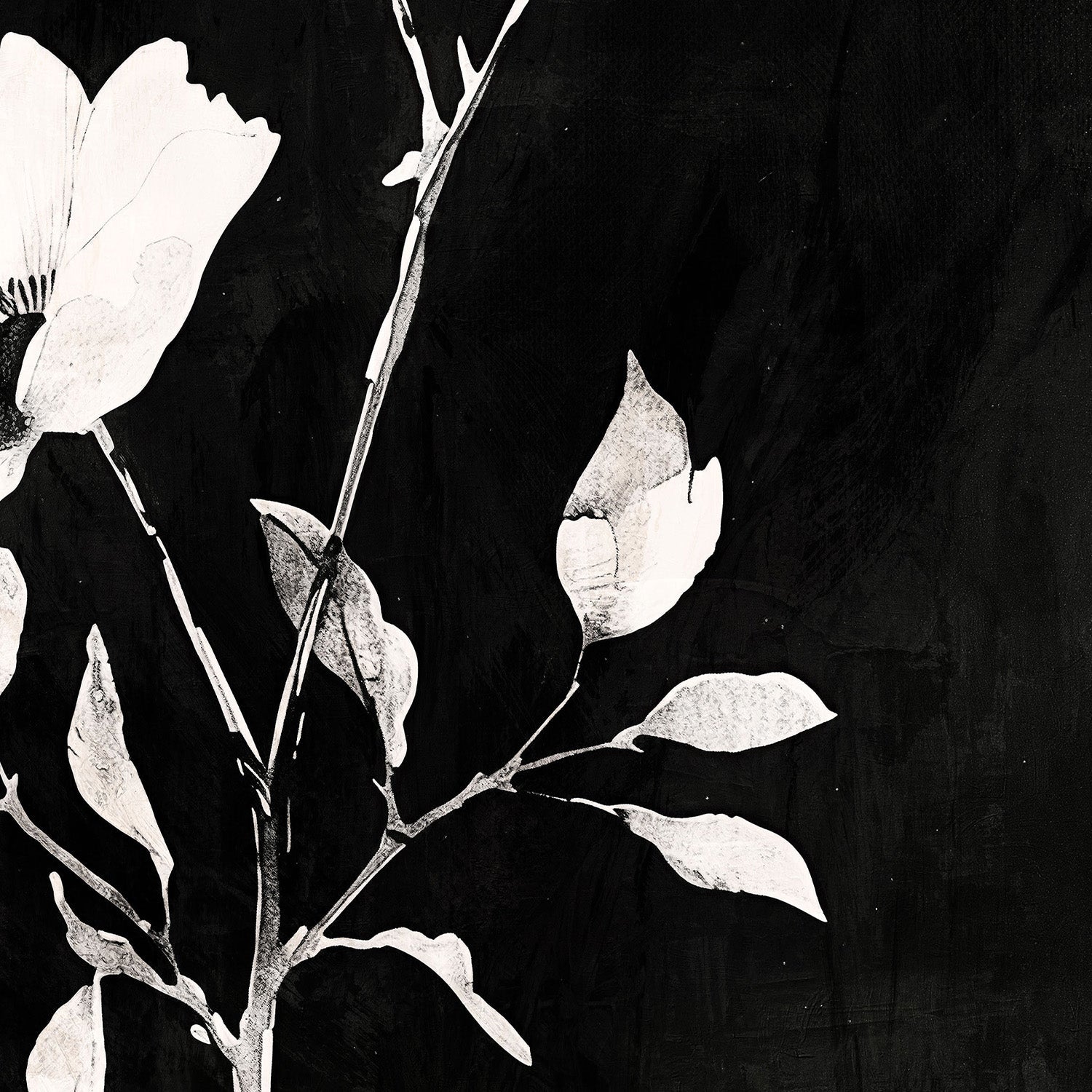 wall-art-print-canvas-poster-framed-Smoky Florals, Style D-11