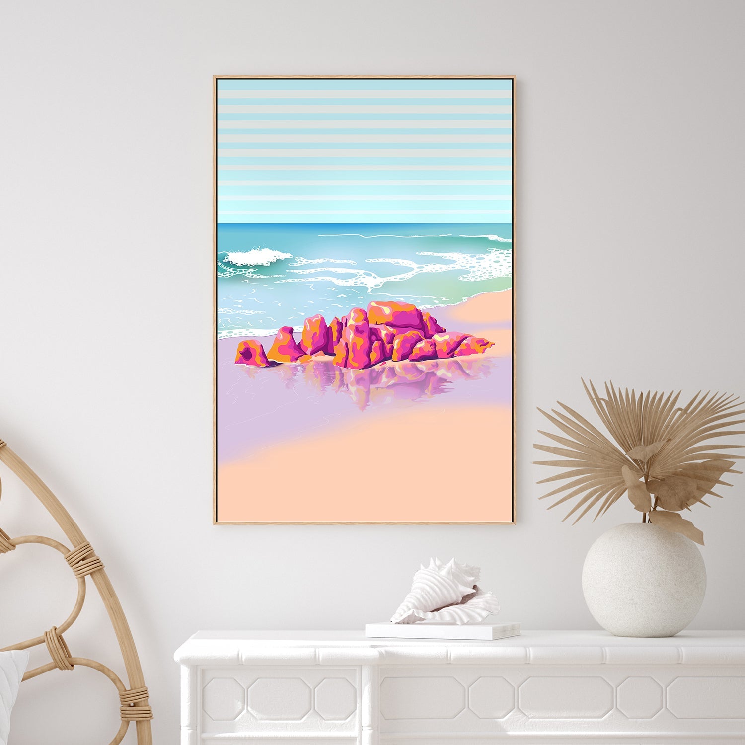 wall-art-print-canvas-poster-framed-Sneaky Beach , By Unratio-2