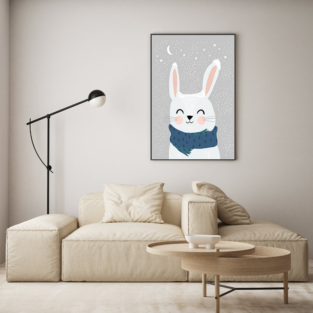 wall-art-print-canvas-poster-framed-Snow Bunny , By Treechild-GIOIA-WALL-ART