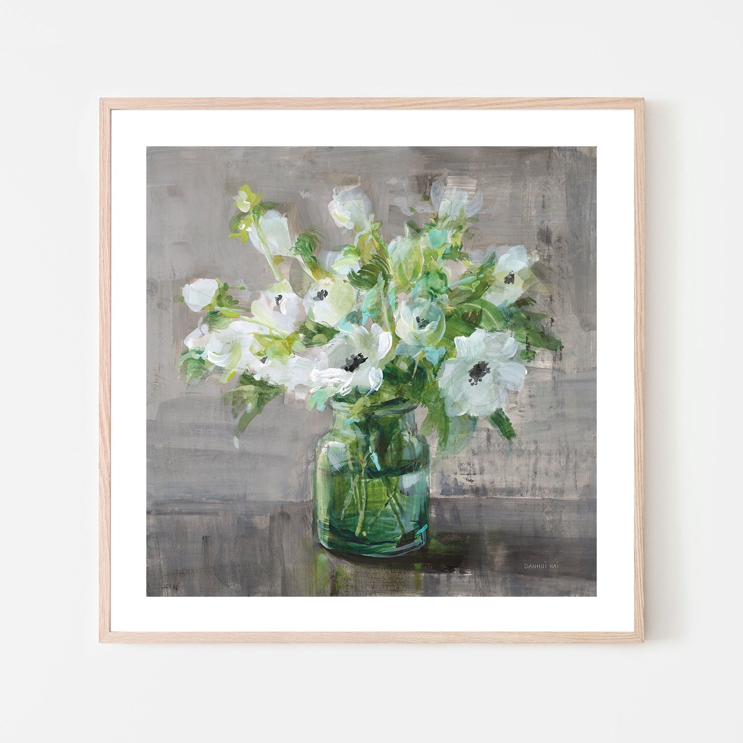 wall-art-print-canvas-poster-framed-Snowdrop Anemones , By Danhui Nai-GIOIA-WALL-ART