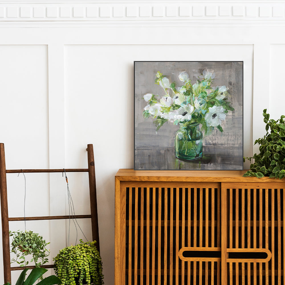wall-art-print-canvas-poster-framed-Snowdrop Anemones , By Danhui Nai-GIOIA-WALL-ART