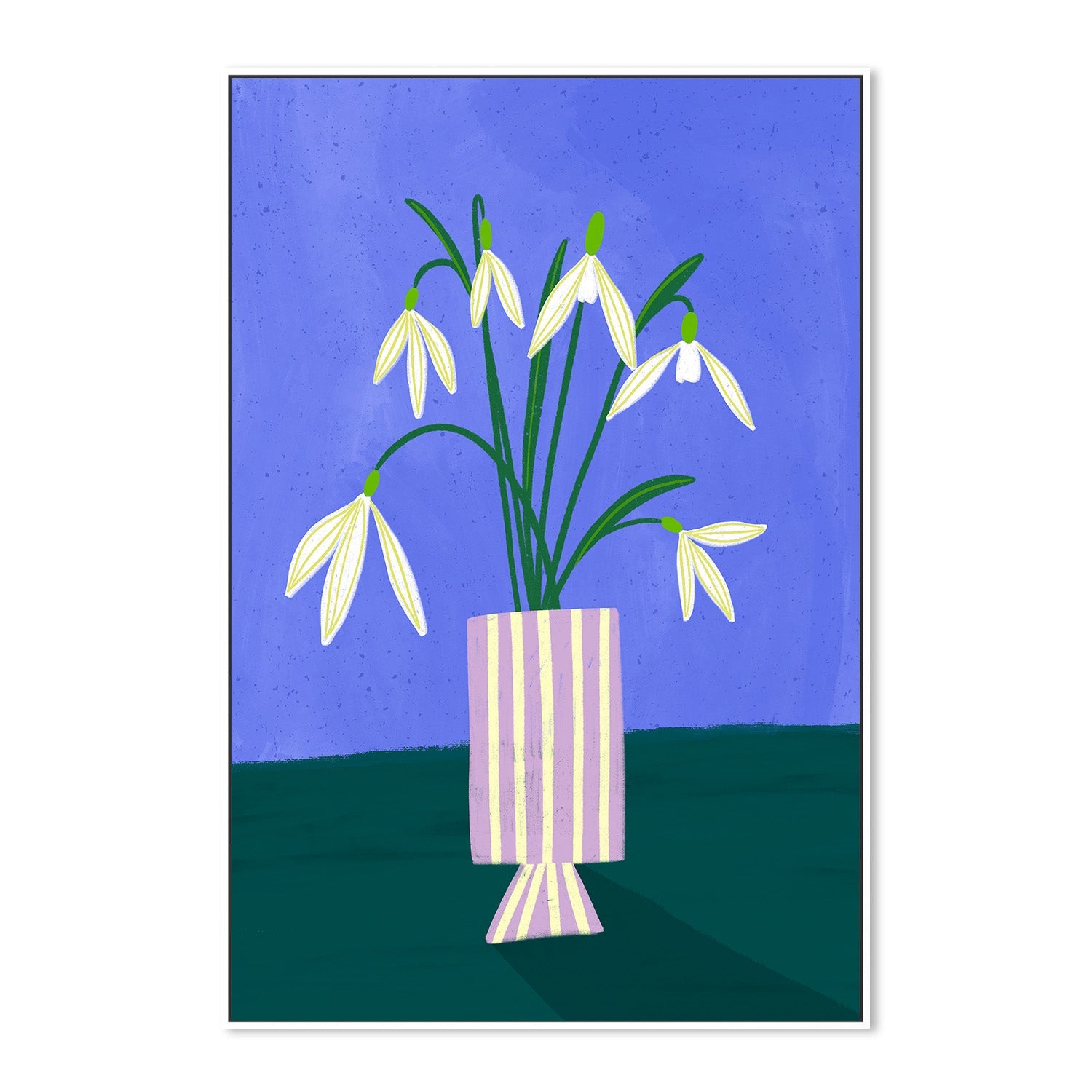 wall-art-print-canvas-poster-framed-Snowdrops in Stripes-5