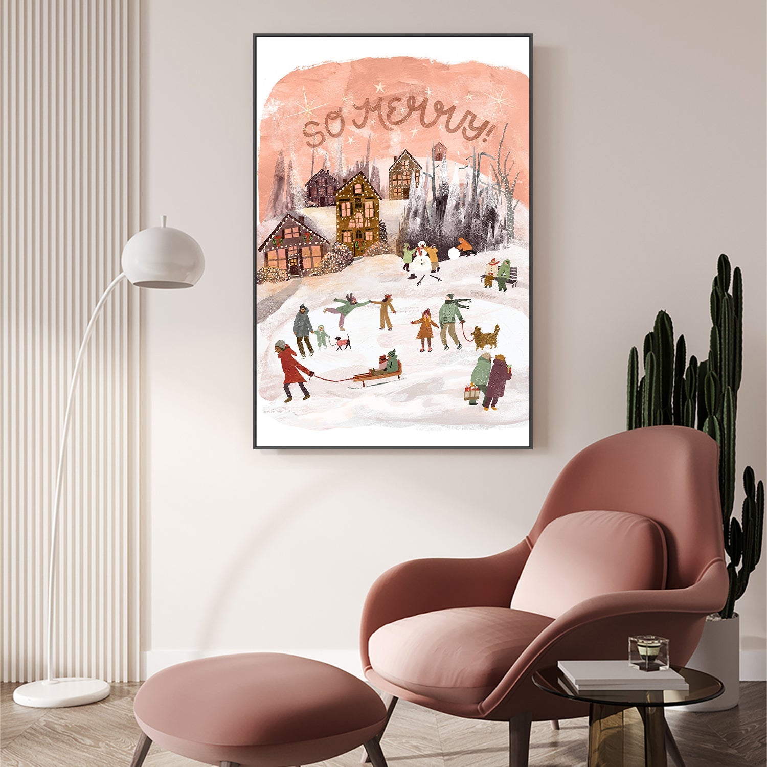 wall-art-print-canvas-poster-framed-So Merry Holiday Scene-9